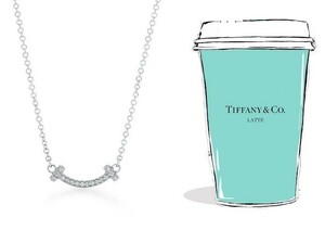 ＊TIFFANY＊新品未使用＊スマイル ダイヤ ＆ 18Kホワイトゴールドペンダント 