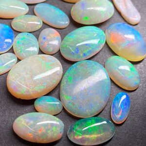 1円〜!!遊色効果!!☆天然オパールおまとめ100ct☆j 約20g ルース 裸石 宝石 ジュエリー jewelry opal w3 マ35