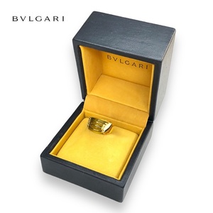 【IT7CNZTDW074】BVLGARI 超美品 ブルガリ トロンケット ペリドット リング YG750 8.5g