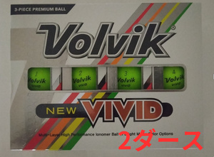 【外箱・スリーブに傷有】送料無料 新品 2ダース 24球 Volvik 2022 NEW VIVID マットカラー ゴルフボール グリーン 緑 ボルビック ビビッド