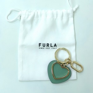 FURLA フルラ ハート キーホルダー バッグチャーム ミントグリーン