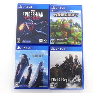 ★中古★PS4ソフト マイクラ/スパイダーマン/FF他 まとめ売り 計4本セット（プレステ/プレステ4/1円～)★【GM617】