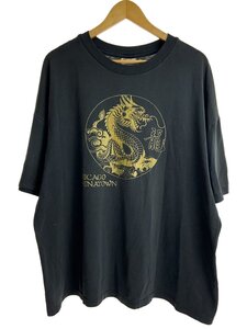 Hanes◆CHICAGO CHIKATOWN/龍/Tシャツ/XXL/コットン/GRY/プリント