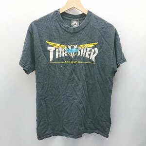 ◇ THRASHER スラッシャー プリントデザイン ブラックTシャツ 半袖 Tシャツ サイズ表記なし ブラック系 メンズ E