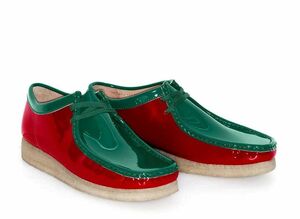 Supreme Clarks Patent Leather Wallabee "Green/Red" 28.5cm SUP-CL-24SS-GR