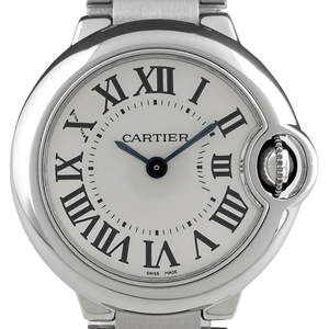 カルティエ CARTIER バロンブルー SM W69010Z4 腕時計 SS クォーツ シルバー レディース 【中古】