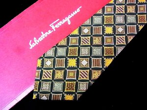 ♪今週の特売980円～♪1599♪良品【Ferragamo】フェラガモ【スカーフ 柄】ネクタイ♪