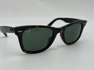 2409604655　◇ Ray-Ban レイバン サングラス ウェイファーラー べっ甲 緑 グリーン RB2140-F 902 52□22 3N アイウェア カラーレンズ 中古