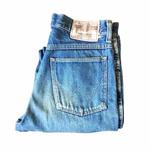 ビンテージ 鬼ヒゲ【Wrangler】80s デニムパンツ USA製 W29 ラングラー ジーンズ スリム ストレート 古着 90s アメカジ ジーパン 蜂の巣