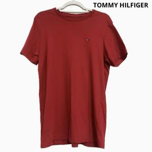 TOMMY HILFIGER 胸　ロゴ　レッド　赤　半袖　Tシャツ