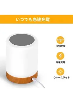 人気商品✨USB充電 ウォームライト加湿器　ベッドサイドランプ テーブルランプ