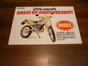 DR250R　ドレスアップシート　プレゼントチラシ