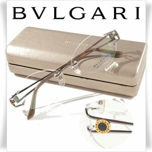 新品1円～★BVLGARI ブルガリ ケース付き 日本製 眼鏡 メガネ フレーム アイウェア ユニセックス スクエア 243TK 446 正規店本物◆S1083◆