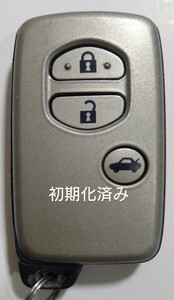 初期化済トヨタ純正 スマートキー 3ボタンクラウン基盤番号271451-5000新品電池サービス27