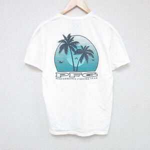 【30%OFF】L/古着 コロンビア Columbia 半袖 ブランド Tシャツ メンズ ヤシの木 コットン クルーネック 白 ホワイト 24jun14 中古 3OF