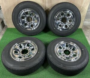 195/80R15 107/105N LT BRIDGESTONE ECOPIA RD613 T15x6JJ ハイエース純正メッキスチールホイール[2021年] 4本セット！