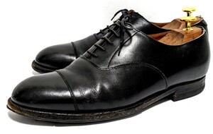 Crockett&Jones　カーフ　外羽根　7.5 25.5cm ビジネスシューズ ストレート　高級靴　本革　レザー　ブラック　フォーマル　紳士　