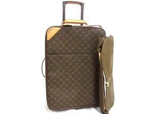 1円 ■美品■ LOUIS VUITTON ルイヴィトン M23294 モノグラム ペガス55 2輪 キャリーバッグ スーツケース ブラウン系 BM3331