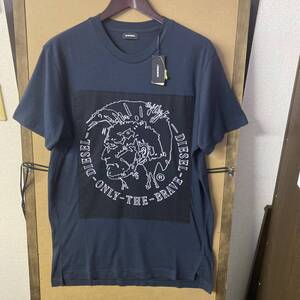 【新品】DIESEL ブランドマーク刺繍 Tシャツ Mサイズ