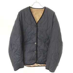 LAVENHAM ラベンハム for Graphpaper Reversible Collarless Blouson リバーシブルカラーレスブルゾン LV6098 ネイビー 2 ITG8XAGLDG5S