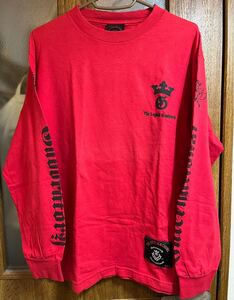 希少 美品 Gaboratory Gabor International ガボラトリー ガボール BIG RED MACHINE Wネーム USA製 ヴィンテージ ロンT Tシャツ 赤 長袖 M