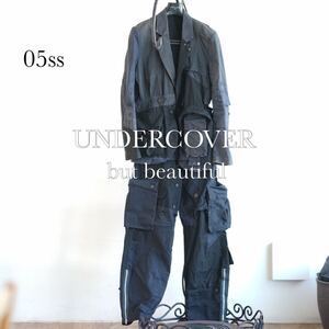 05ss undercoverism but beautiful ミリタリー 再構築 セットアップ カーゴパンツ ジャケット undercover アンダーカバー つなぎ