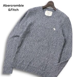 Abercrombie&Fitch アバクロンビー＆フィッチ 秋冬★トナカイ刺繍 メランジ ニット セーター Sz.M メンズ　C4T10257_B#K