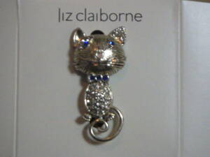 Liz Claiborne (リズ・クレイボーン) 猫 ネコブローチ 箱付き