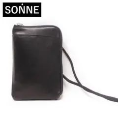 新品 SONNE バッグ シープスキン スマホショルダーバッグ ブラック