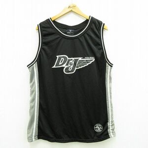 XL/古着 ビンテージ タンクトップ メンズ 00s NBA ジュリアスアービング 6 ドクターJ メッシュ地 クルーネック 黒 ブラック バスケット