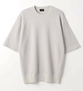 UNITED ARROWS green label relaxing ハイツイストツイルクルーネック ニットTシャツ ユナイテッドアローズ グリーンレーベル　グレーM