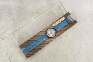 Swatch スウォッチ ホワイト文字盤 ベルト：ブルー クロノグラフ クオーツ 腕時計