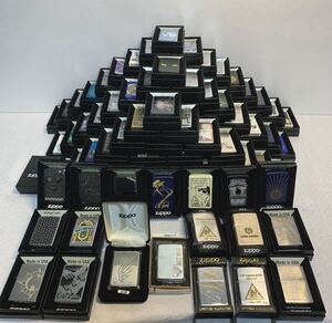 【ジッポ 大量まとめ売り】未使用品 ZIPPO ジッポ オイルライター ZIPPO Collection 128点(純銀一個有り) まとめて出品 保管品 現状品