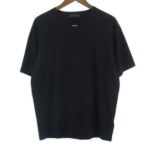 プラダ PRADA 美品 Tシャツ カットソー 半袖 黒 ブラック L メンズ