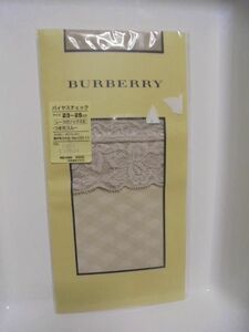 新品 BURBERRY バーバリー レース付ソックス丈 23~25cm バイヤスチェック ピンクティント