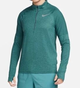 新品 送料込 NIKE ELEMENT HALFZIP TOP Lサイズ 緑 ナイキ エレメント ハーフジップ トップ RUN ランニング DRI-FIT 長袖 ドライフィット