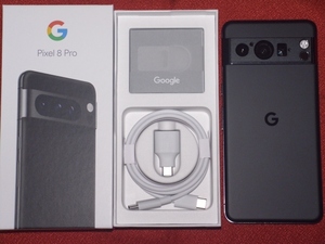 極上美品◆Google Pixel8 Pro 512Ｇ Obsidian(GE9DP)◆CASETiFY高級ケース・定番Spigenガラスフィルム・初回限定特典ポーチ・ピンバッジ付