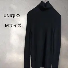 UNIQLO ユニクロ　タートルネックセーター　毛100% ブラック　M