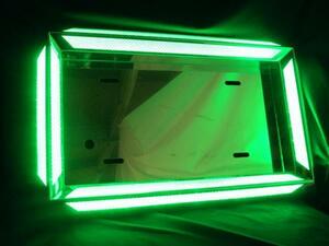 大型ナンバー枠　LEDテープ式 ツインDX　グリーン（緑）　24V
