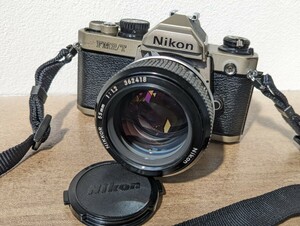 希少☆Nikon FM2/T NIKKOR 55mm 1:1.2☆ニコン チタン フィルムカメラ 単焦点レンズ 広角