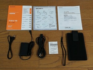 ソニー SONY nav-u パーソナルナビゲーションシステム NV-U3 アクセサリー ACアダプター 電源コード USBケーブル ソフトキャリングケース他