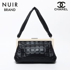 シャネル CHANEL ハンドバッグ チョコバー ラムスキン ブラック