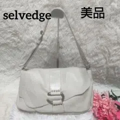 selvedge  セルヴィッジ  本革  ショルダーバッグ  アイボリー