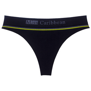 Tバック セクシー オシャレ レディース MISS CARIBBEAN ランジェリー ストレッチ スポーツ 運動 XL ブラック