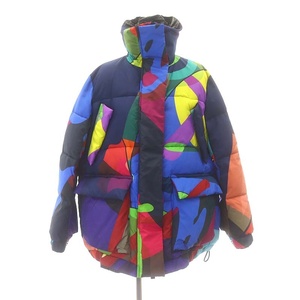 サカイ sacai 中綿ジャケット マルチ KAWS Padded Blouson multi ダウン アウター フロントジップ 1 S 紺 ネイビー