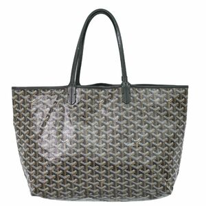 本物 ゴヤール GOYARD サンルイ PM トートバッグ ハンドバッグ PVC ブラック ブラウン