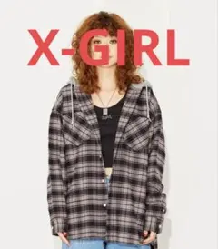 美品 ネルシャツ 長袖 パーカー X-GIRL