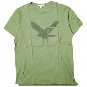 Engineered Garments エンジニアードガーメンツ Printed Cross Crew Neck T-shirt - EAGLE クロスオーバーポケットTシャツ M Olive g16224