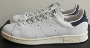 ほぼ新品 スタンスミス 2014年製 JP27.5cm 白×紺 D67362 生産終了 天然皮革 アディダス adidas stansmith ホワイト×ネイビー 本革 D品番