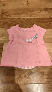 半袖 　Tシャツ　ベビー　赤ちゃん　80センチ 洗いがえ　お出かけ　保育園　女の子　かわいい　チェック柄